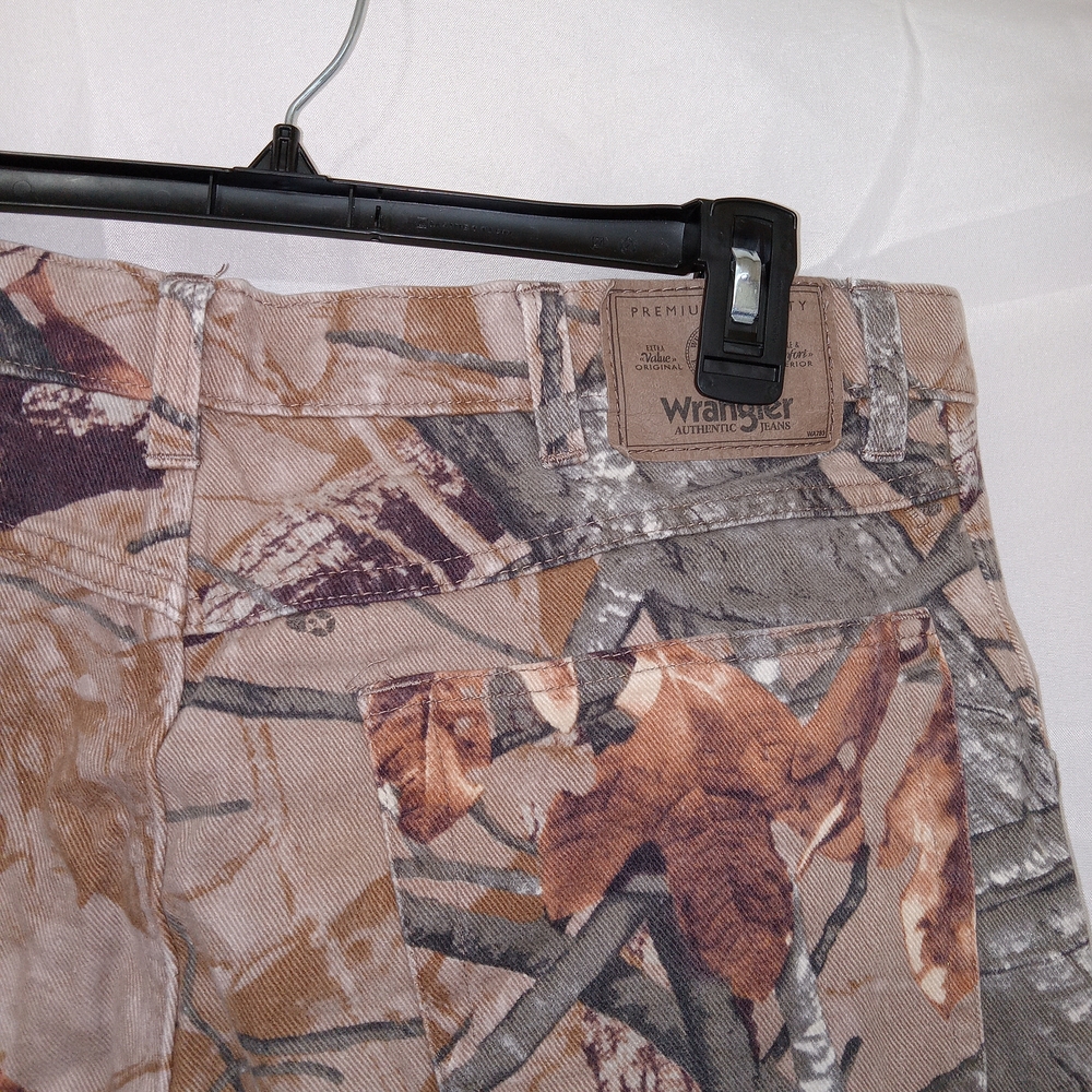 Wrangler Mossy Oak Fusion 3D Camo Jeans Mens 34x30 Double Knee Hunting 97GR1FS - Picture 5 of 11